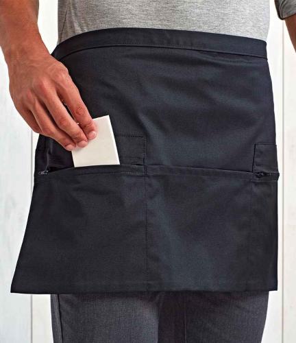 Premier Zip Pocket Waist Apron - Black - ONE